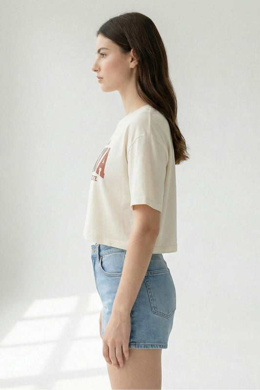 Arizona white Crop Top T-Shirt