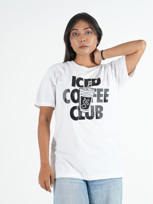 White Oversized Printed T-Shirt maanver clothing