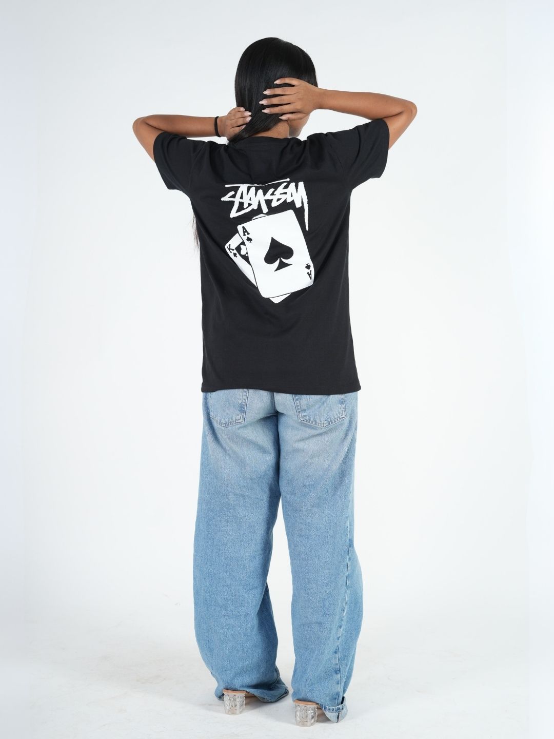 Black Oversized Printed T-Shirt