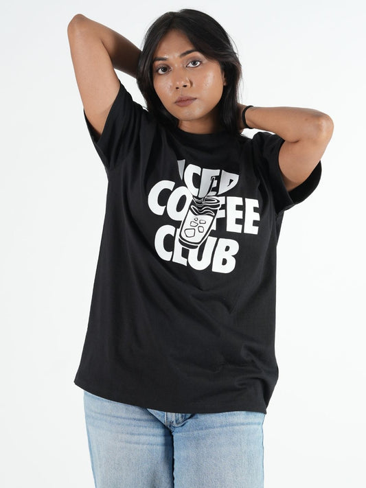 Black Oversized Printed T-Shirt