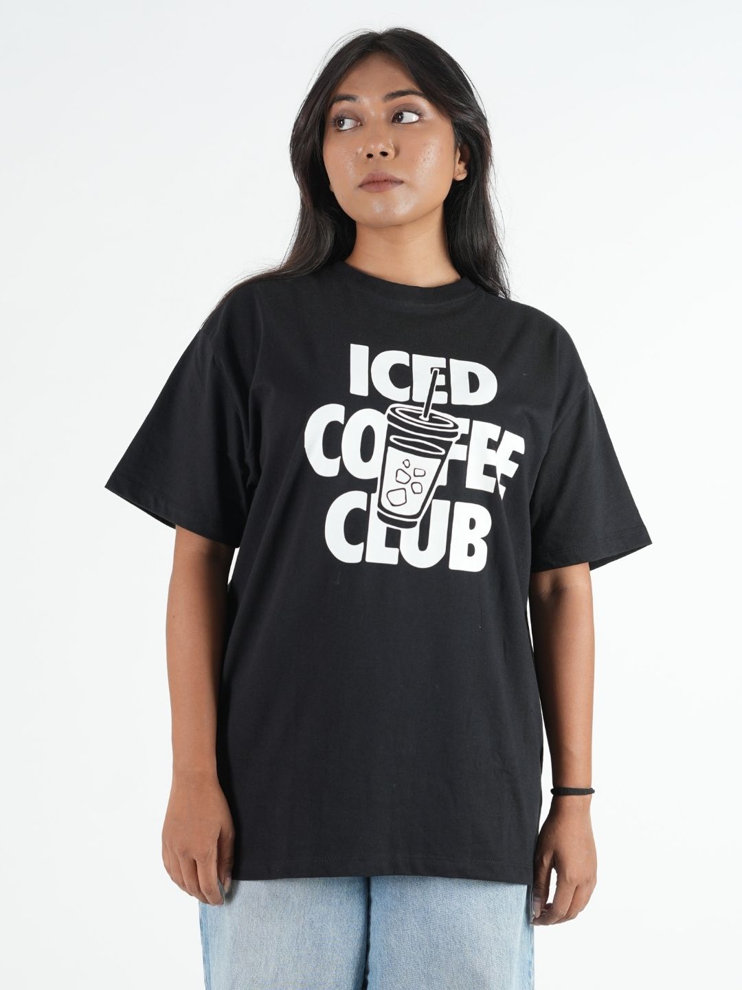 Black Oversized Printed T-Shirt