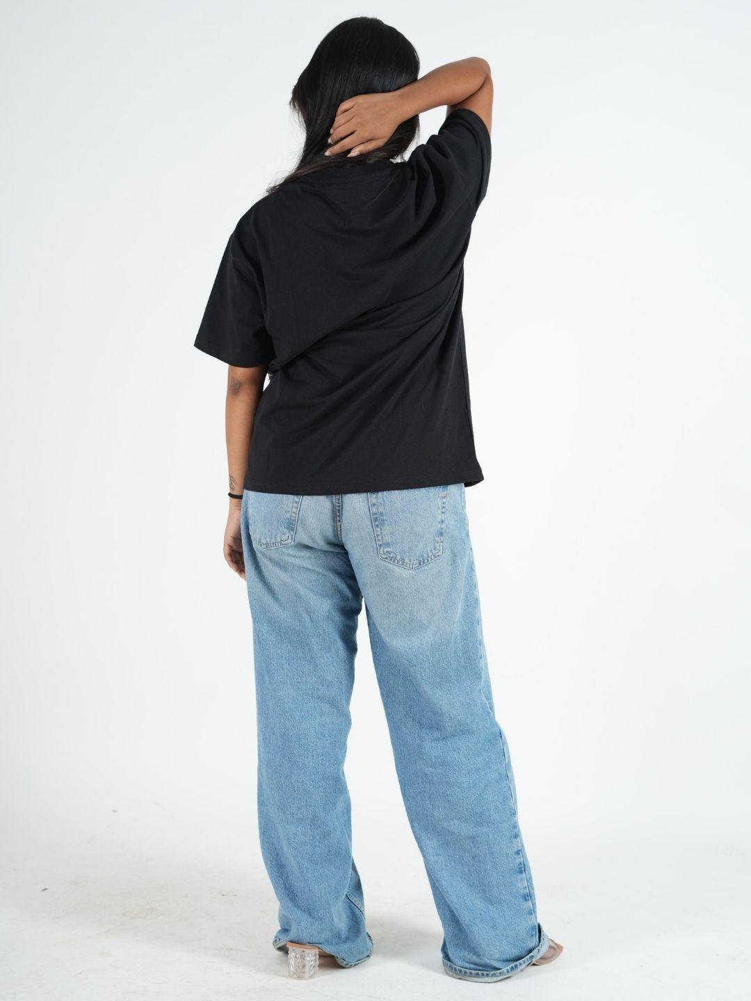 Black Oversized Printed T-Shirt