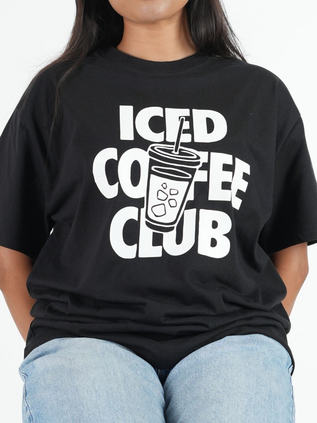 Black Oversized Printed T-Shirt
