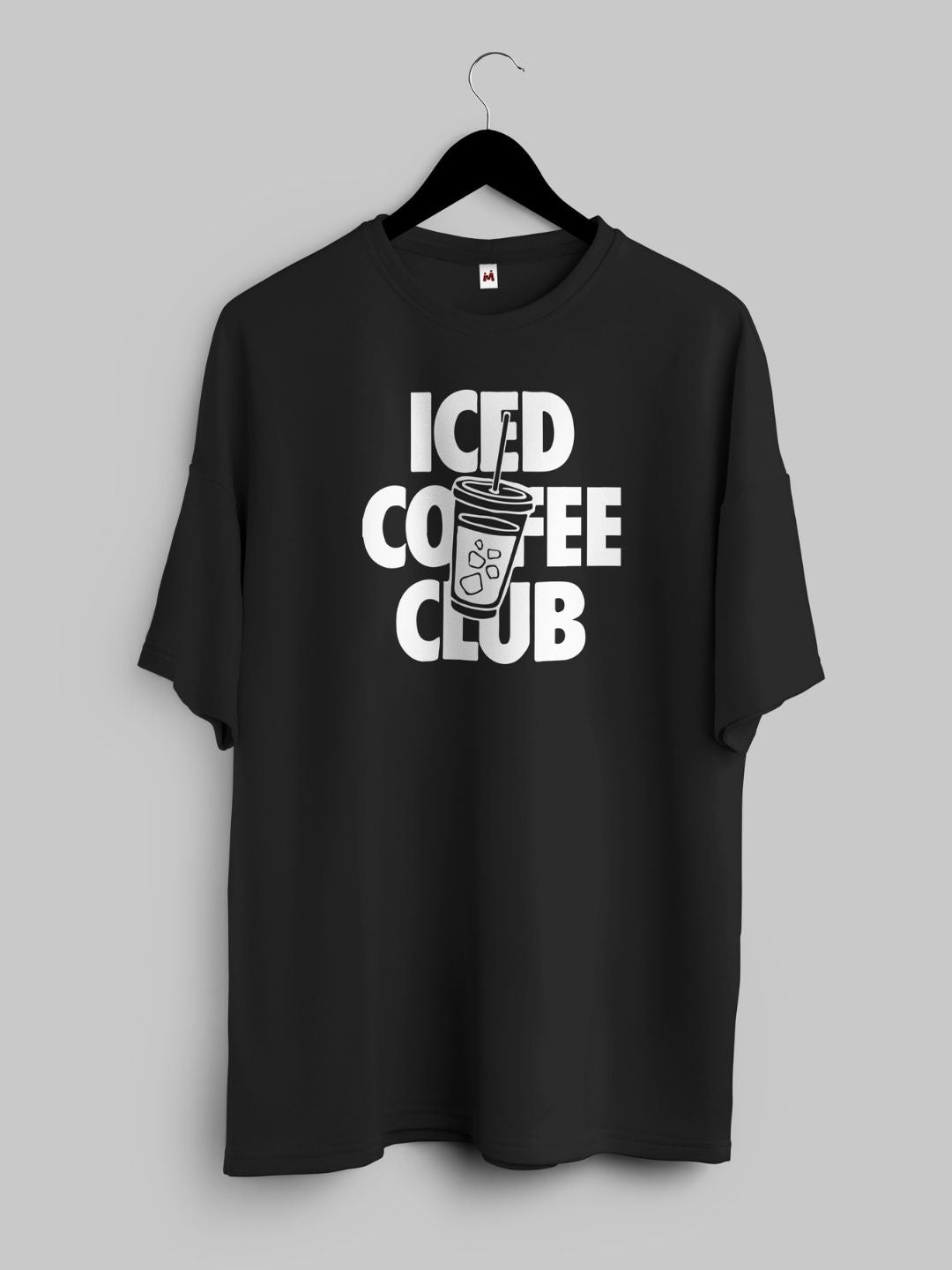 Black T-Shirt Iced Coffee Club - Maanver.com