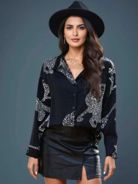 Animal Prints Satin Cotton Shirts Maanver.com