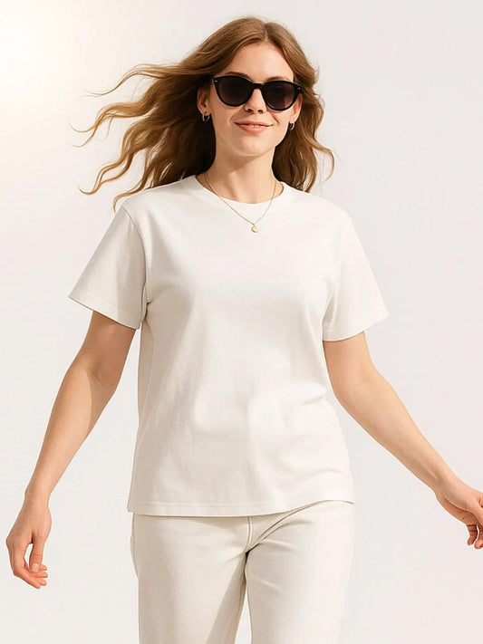 White Plain Over Sized T-Shirt - Maanver.com