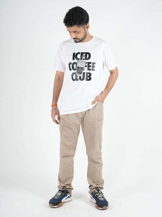 White Printed Over Sized T-Shirt maanver clothing