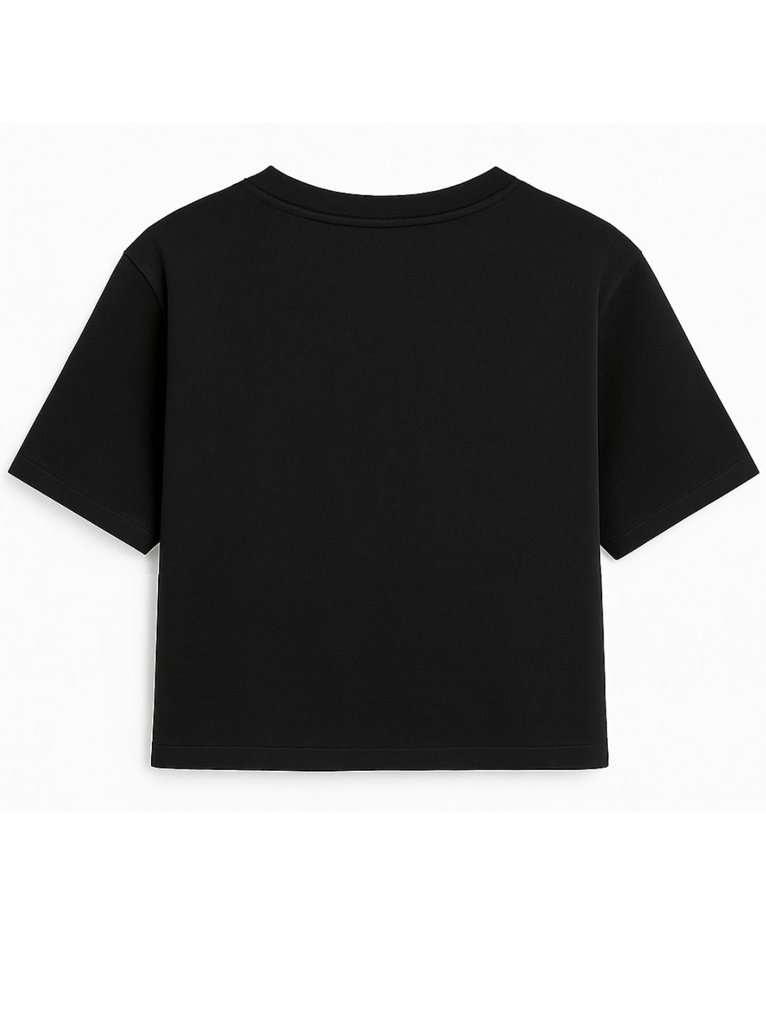 Black Crop Top Over Thinking T-Shirt - Maanver.com