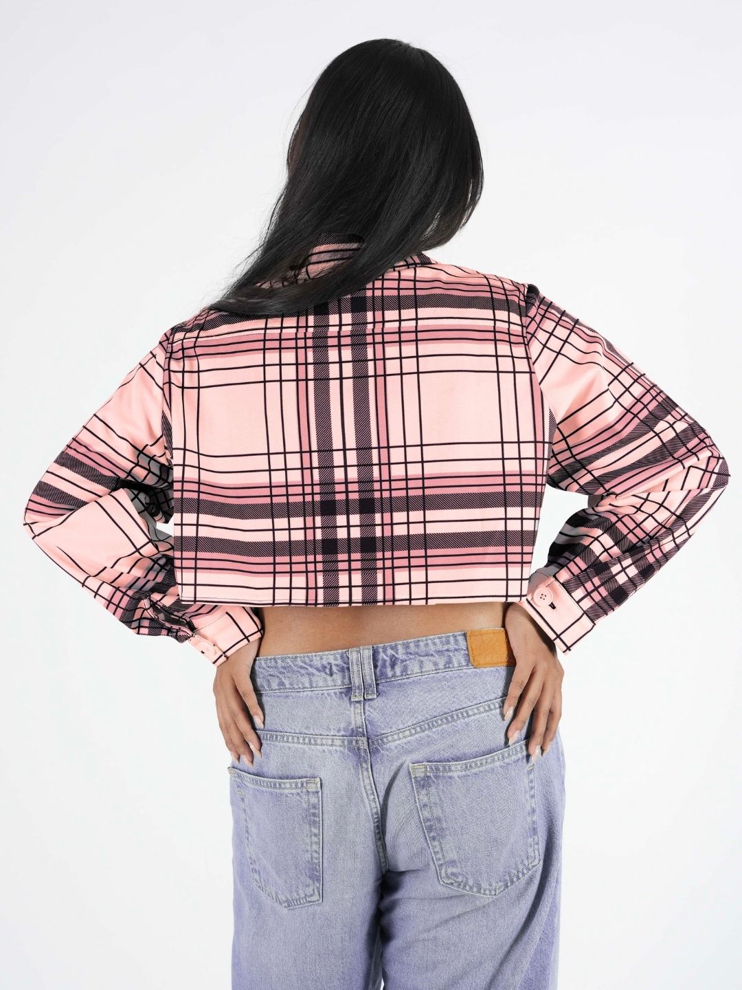 Pink Cropped Shacket for Women | Trendy Overshirt Maanver.com