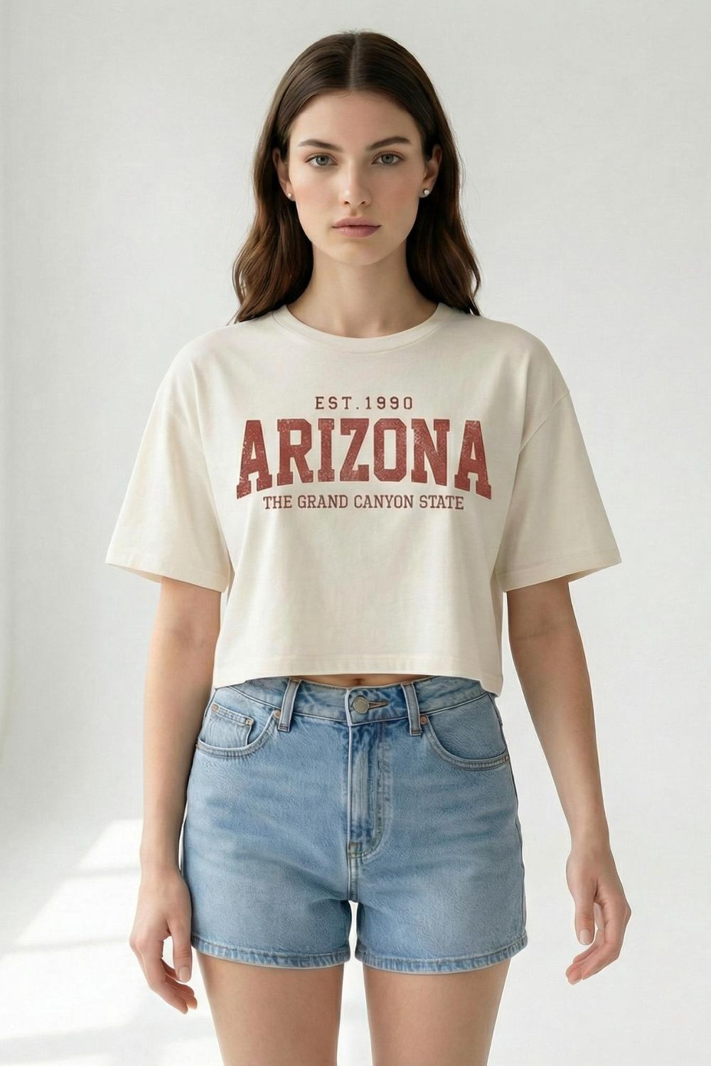 Arizona white Crop Top T-Shirt