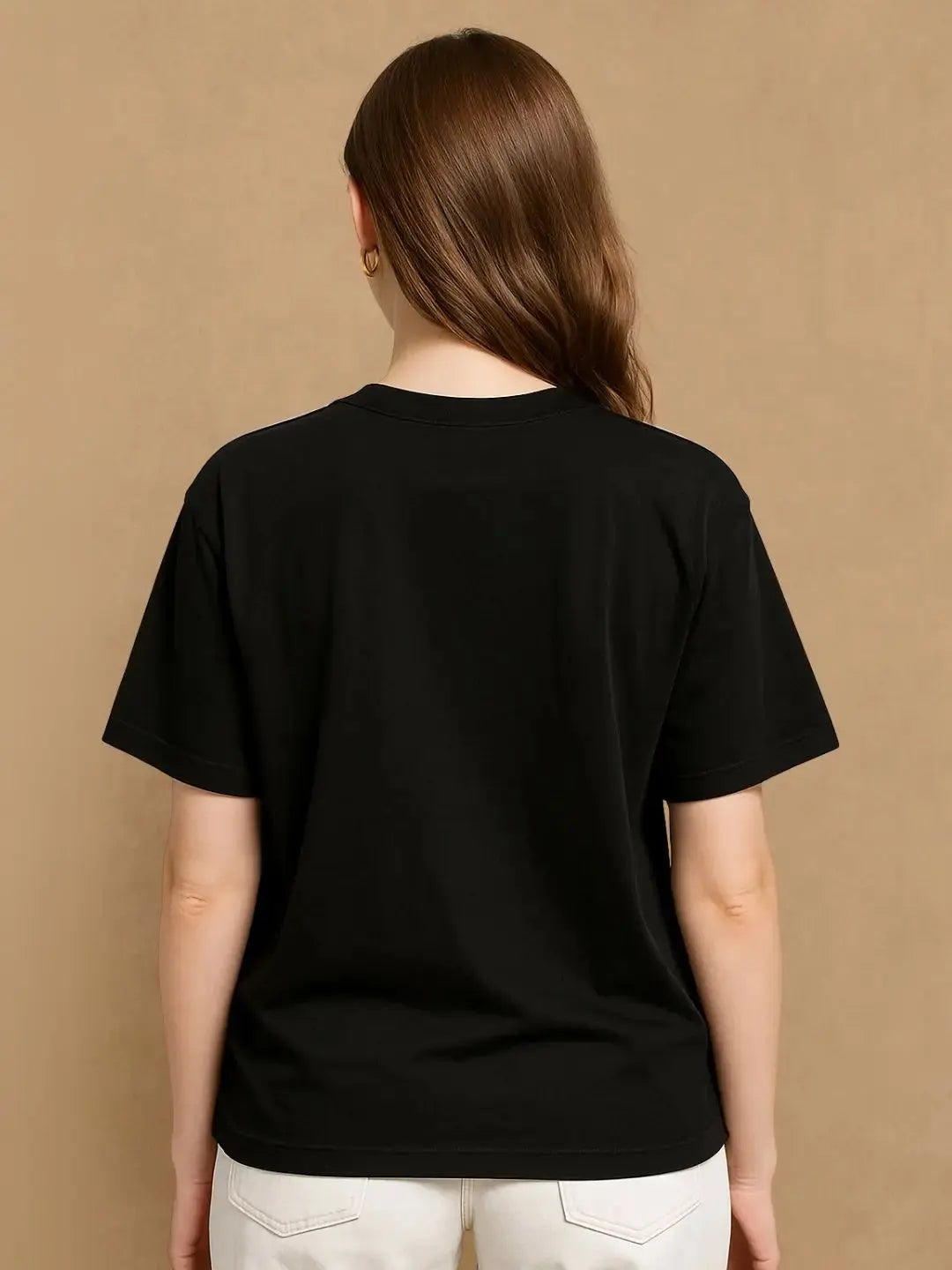 Black Printed Over Sized T-Shirt maanver clothing