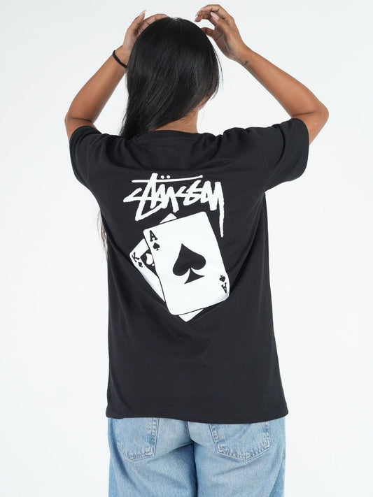 Black Oversized Printed T-Shirt
