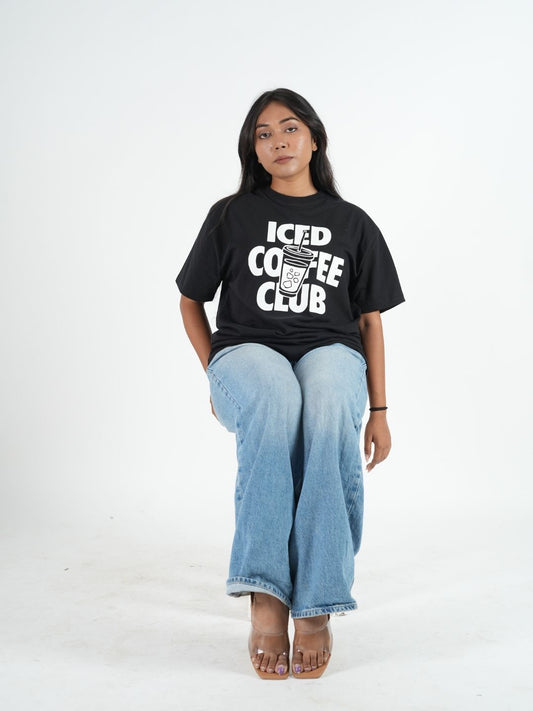 Black Oversized Printed T-Shirt