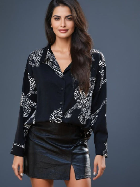 Animal Prints Satin Cotton Shirts - Maanver.com