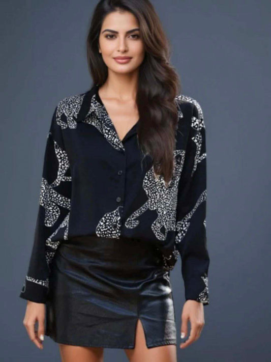 Animal Prints Satin Cotton Shirts Maanver.com