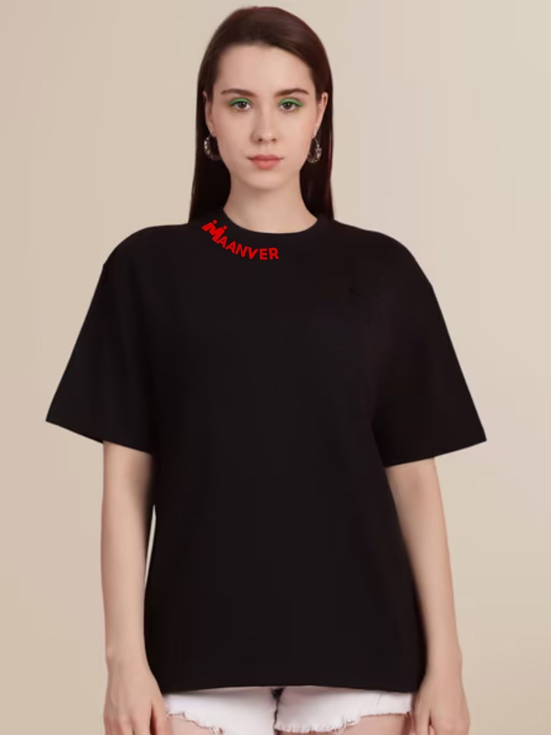 White Oversized Graphic T-Shirt – Tiger & Snake Print Maanver.com