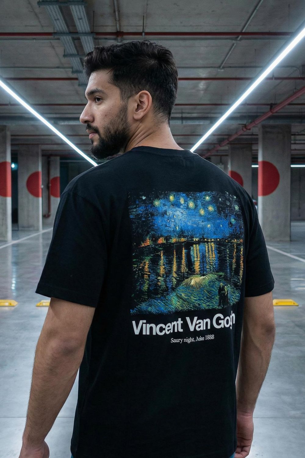 Van Gogh "Starry Night Over the Rhône" Streetwear Tee | Maanver Maanver.com
