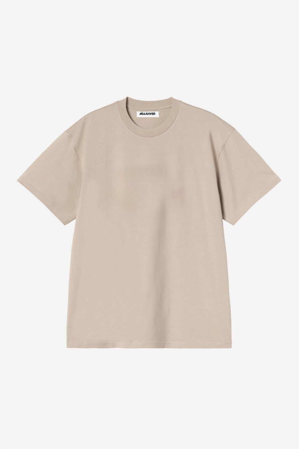 MAANVER Unisex Tee - Solid Sand Color, Classic Crewneck Maanver.com