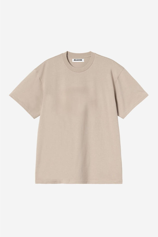 MAANVER Unisex Tee - Solid Sand Color, Classic Crewneck Maanver.com