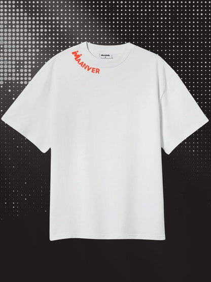 White Oversized Graphic T-Shirt – Tiger & Snake Print