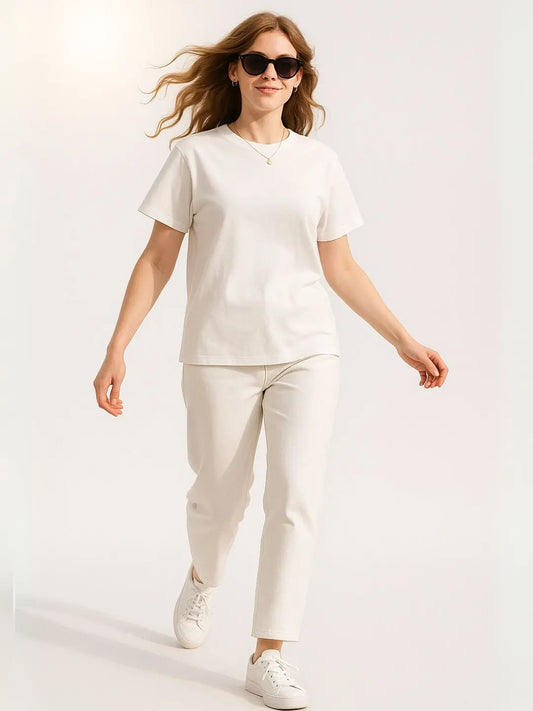 White Plain Over Sized T-Shirt - Maanver.com
