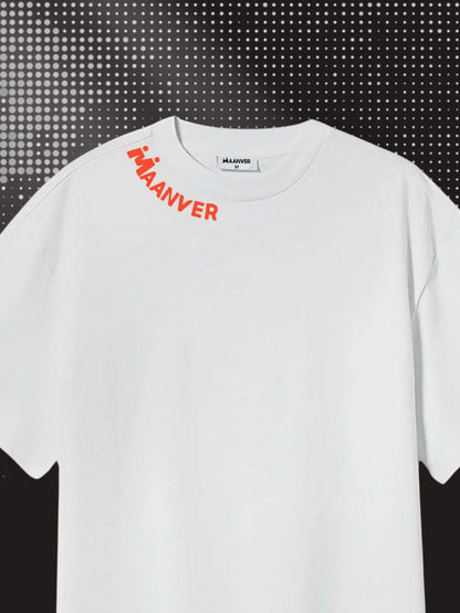 White Oversized Graphic T-Shirt – Tiger & Snake Print