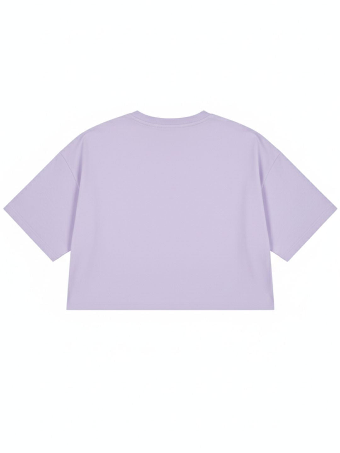 Lavender Crop Top  Printed Tees maanver clothing