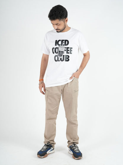 White Printed Over Sized T-Shirt maanver clothing