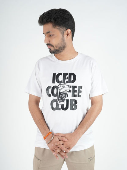 White Printed Over Sized T-Shirt maanver clothing