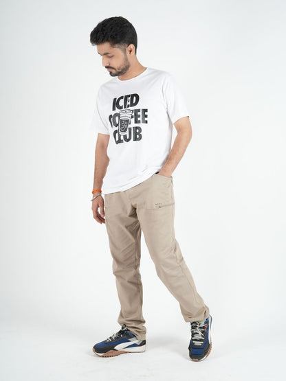 White Printed Over Sized T-Shirt maanver clothing