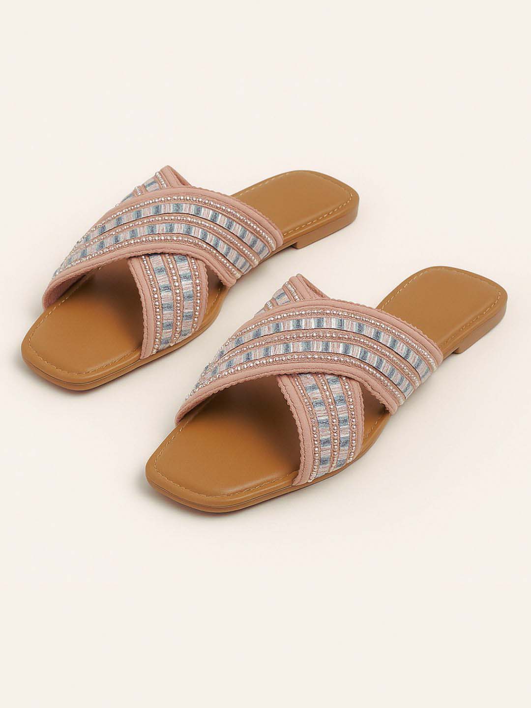 Soft Pink Ethnic Sandals