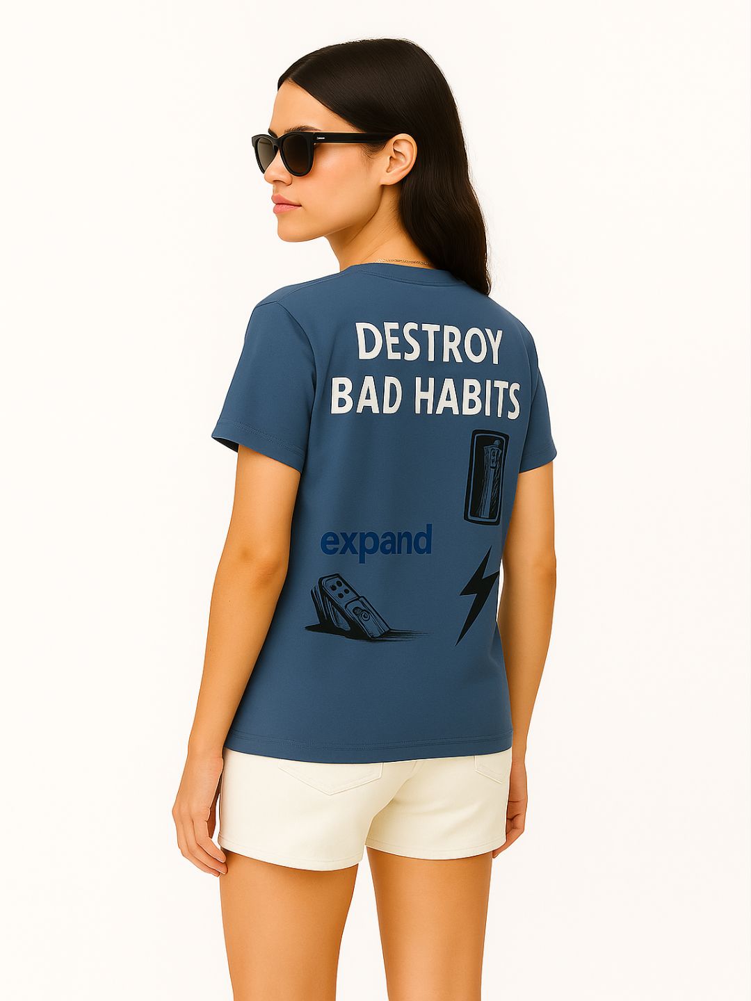 Urban Thistle Graphic Tee – Denim Blue Maanver.com
