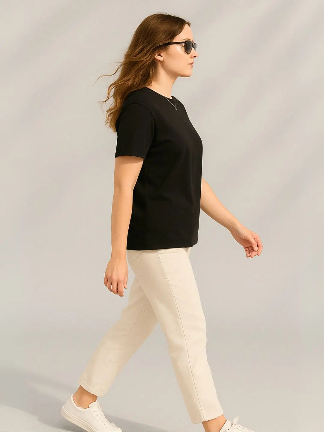 Black Plain Over Sized T-Shirt - Maanver.com