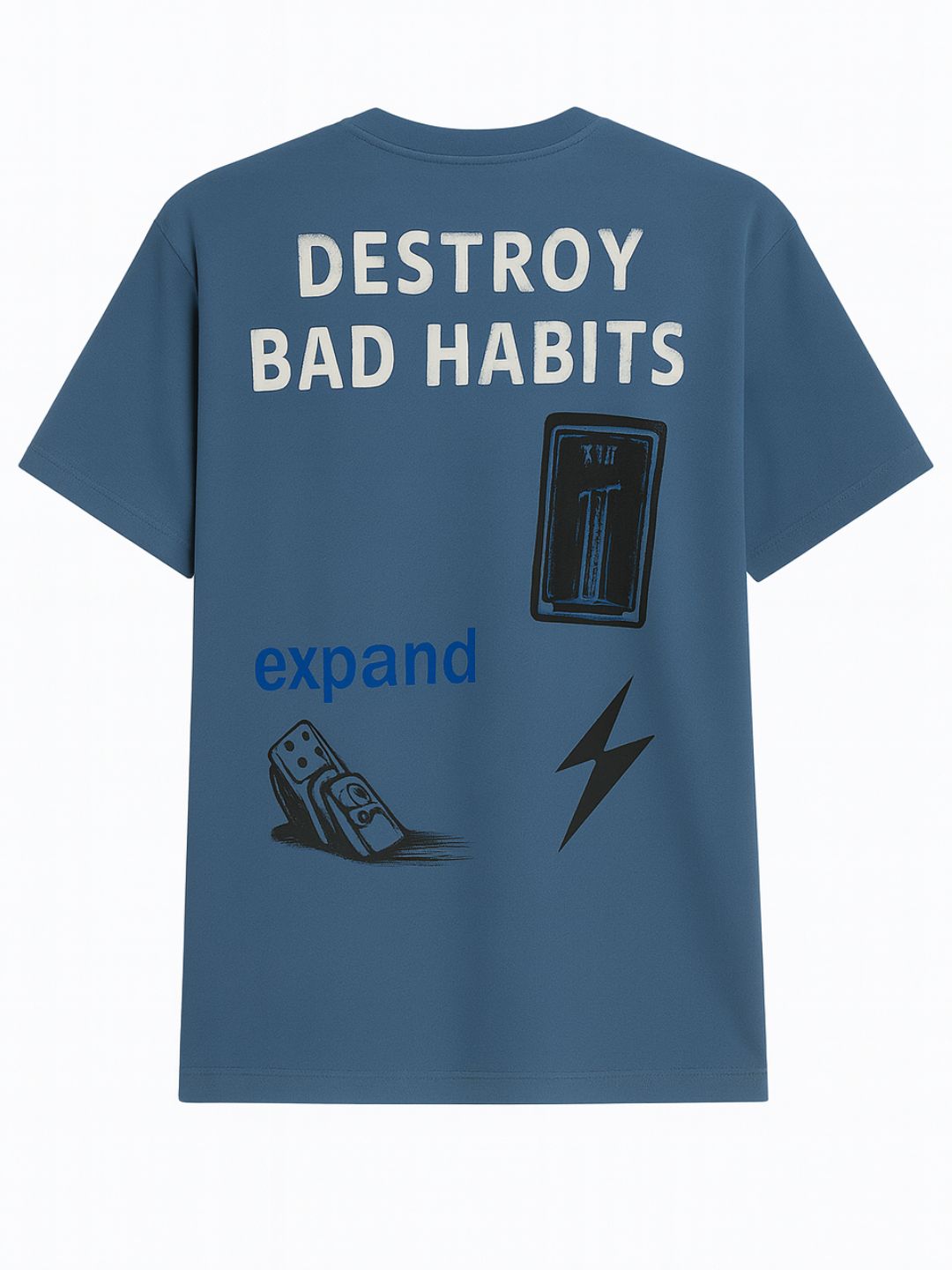 Urban Thistle Graphic Tee – Denim Blue Maanver.com