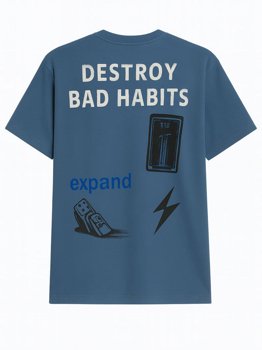 Urban Thistle Graphic Tee – Denim Blue Maanver.com