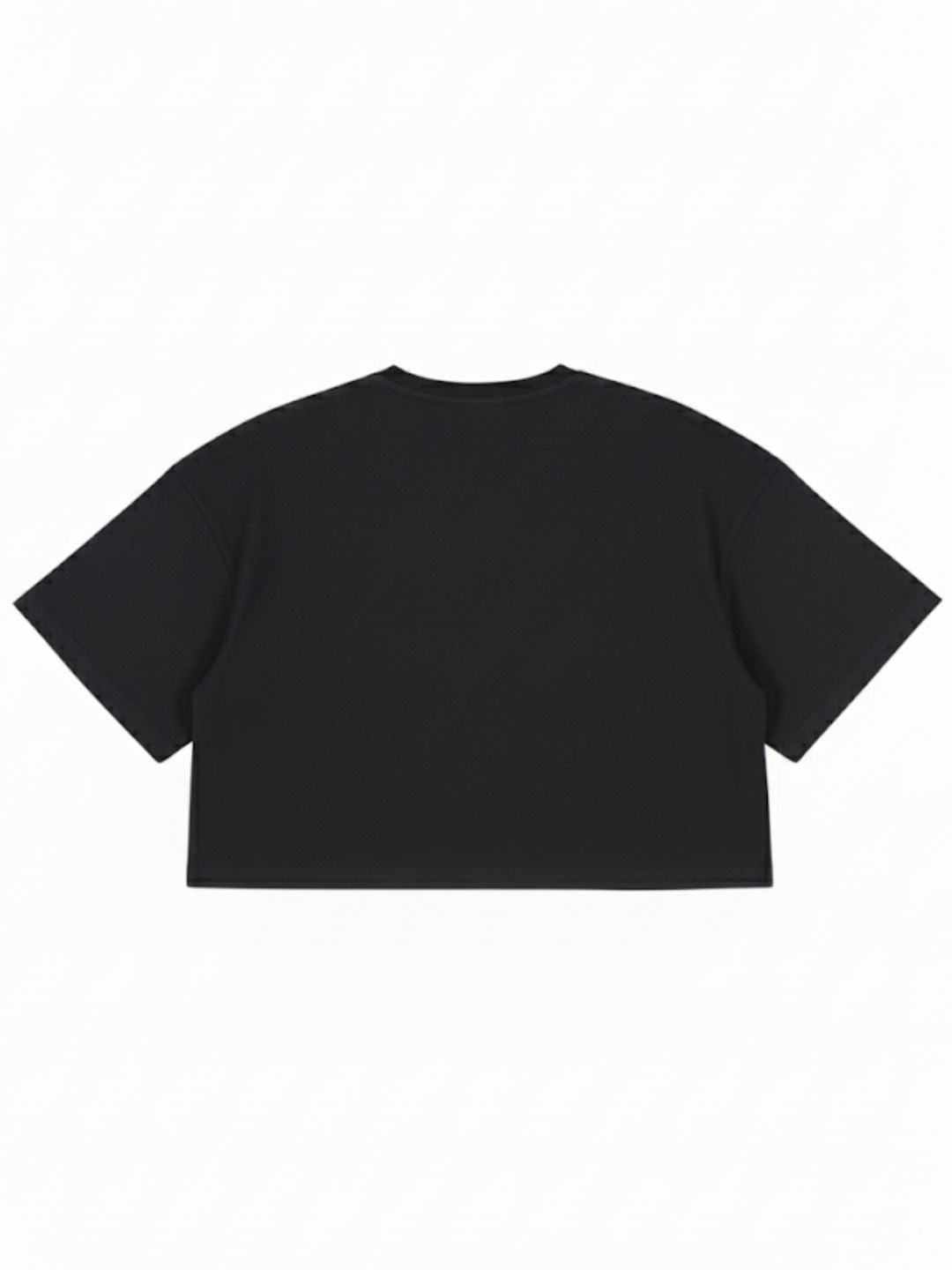 Black Crop Top Oversized T-shirt maanver clothing