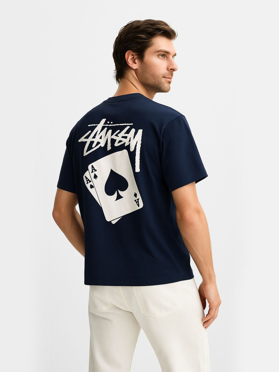 Navy Blue Sassy Printed Tees - Maanver.com