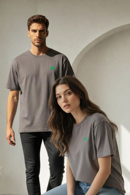 Unisex  Casual Tee - Stone Grey Maanver.com