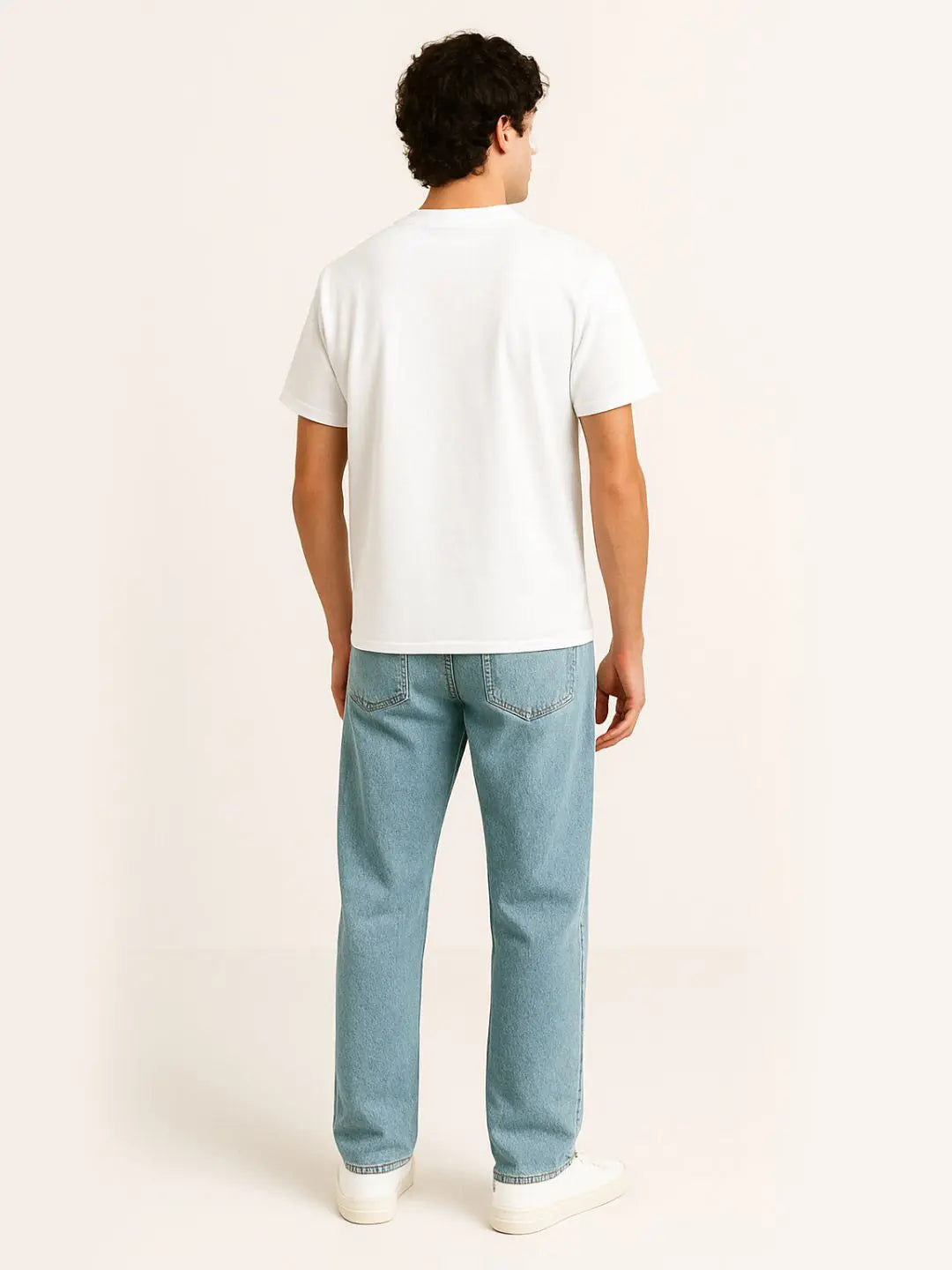 White Oversized Printed T-shirt maanver clothing