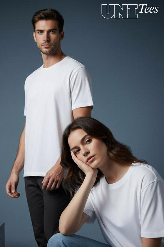 UNITees White Basic Tee - Versatile Short Sleeve Maanver.com