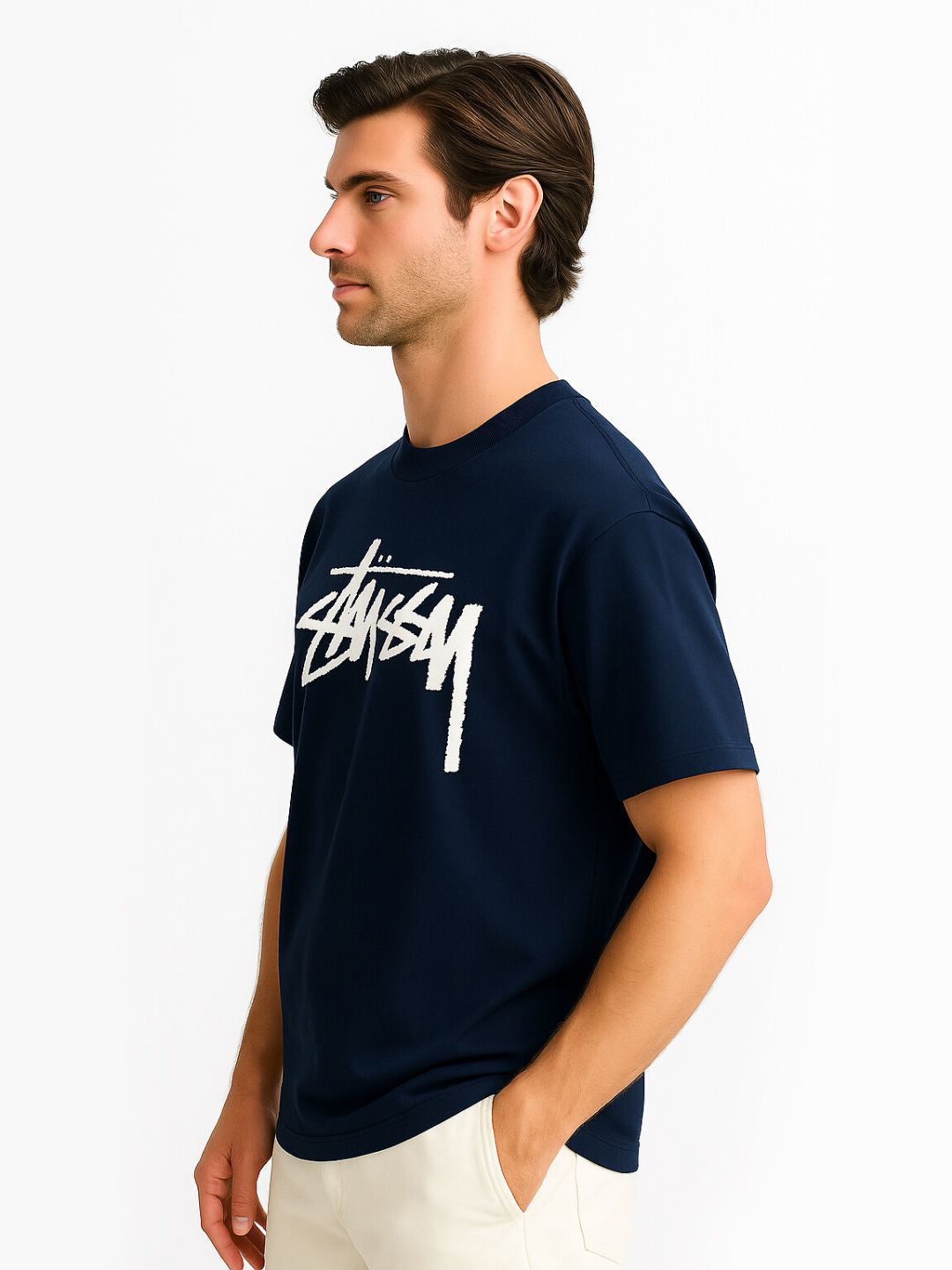 Navy Blue Sassy Printed Tees - Maanver.com