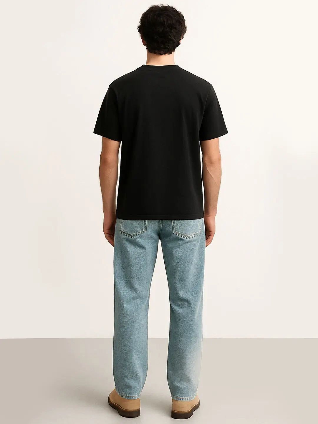 Black Oversized Printed T-shirt maanver clothing