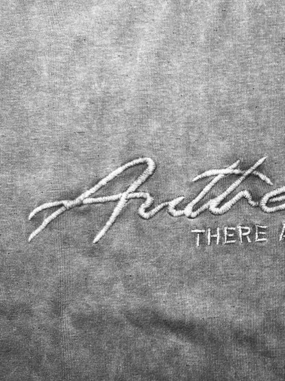 Men’s Vintage Charcoal Washed T-Shirt – Embroidered maanver clothing