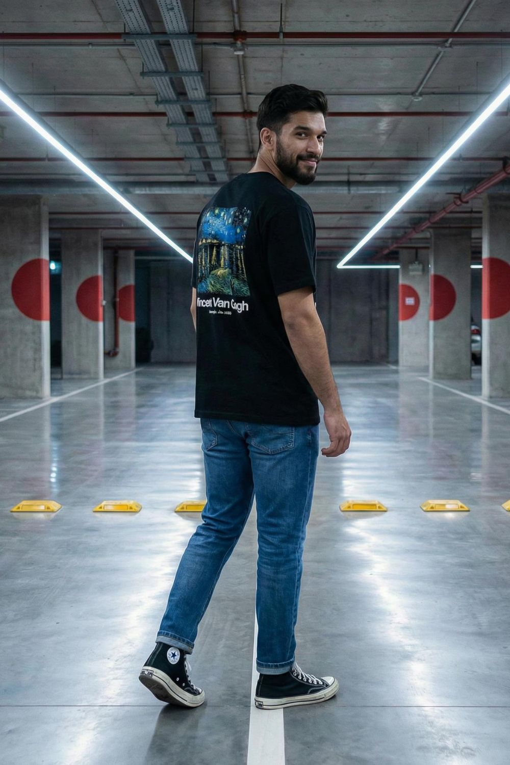 Van Gogh "Starry Night Over the Rhône" Streetwear Tee | Maanver Maanver.com