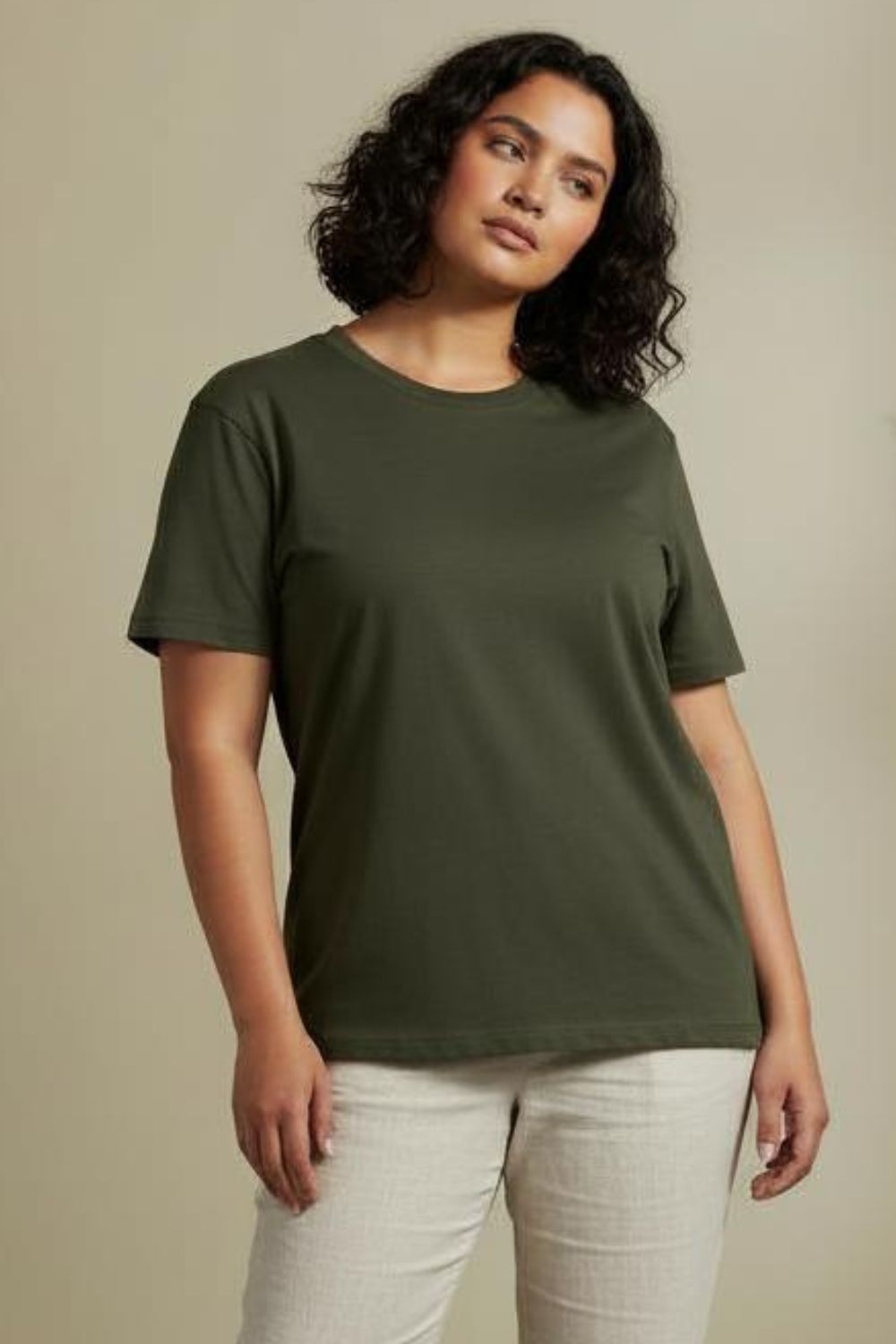Olive Green Crew Neck T-Shirt | Maanver Maanver.com