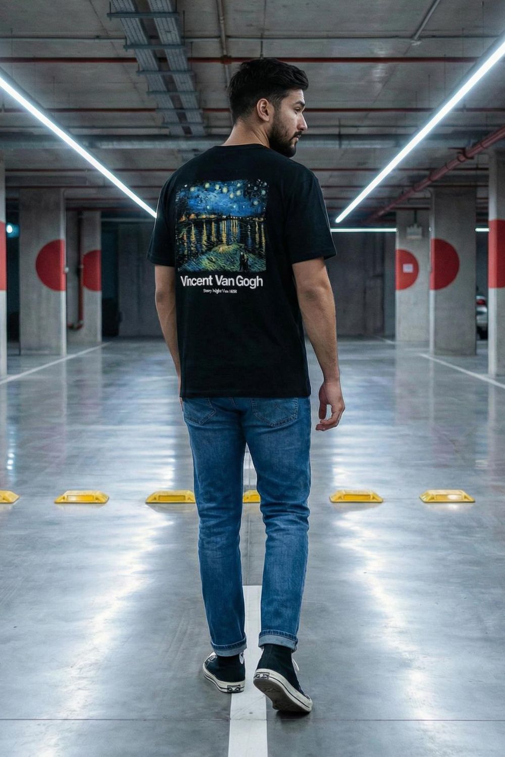 Van Gogh "Starry Night Over the Rhône" Streetwear Tee | Maanver Maanver.com