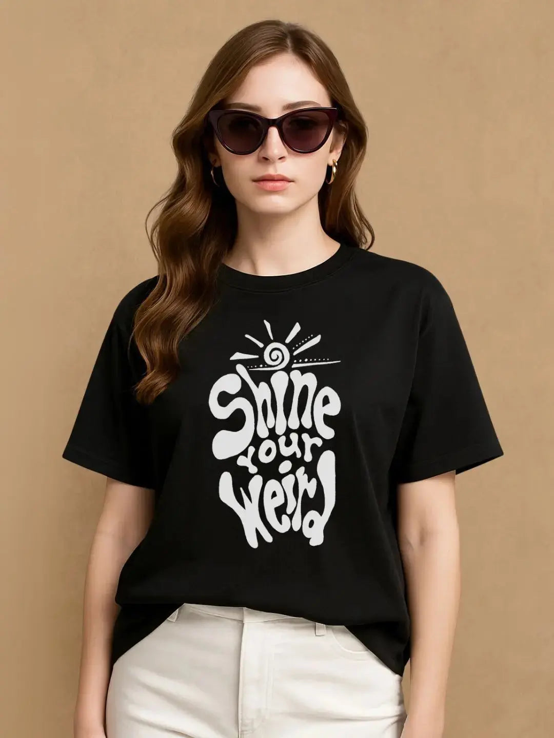 Black Printed Over Sized T-Shirt maanver clothing
