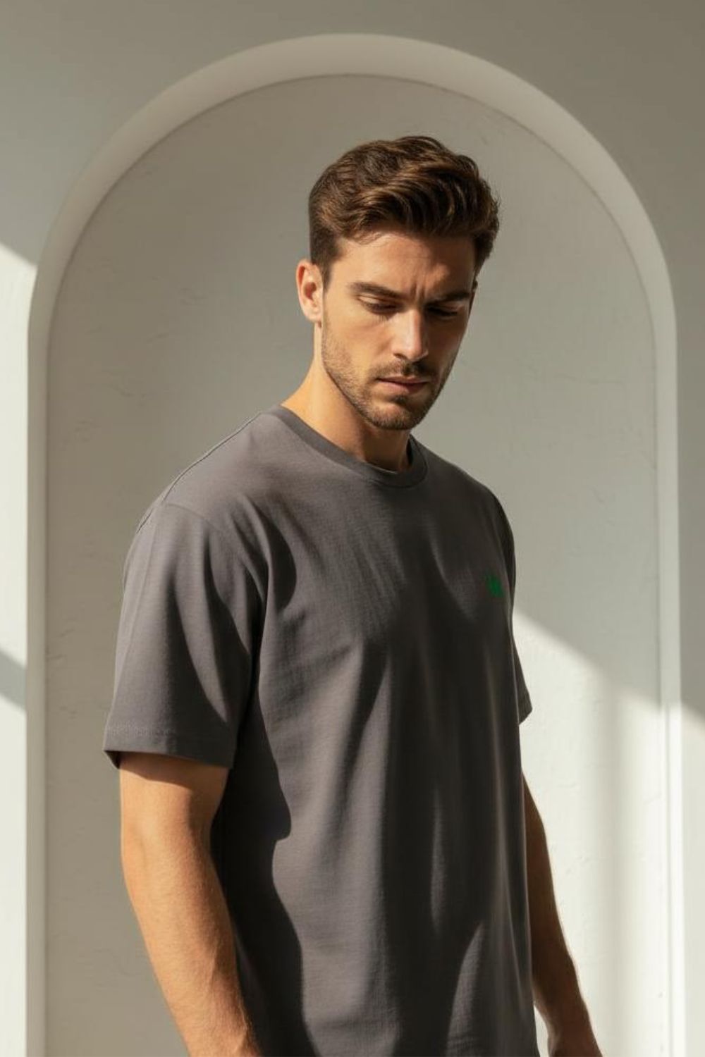 Unisex  Casual Tee - Stone Grey Maanver.com