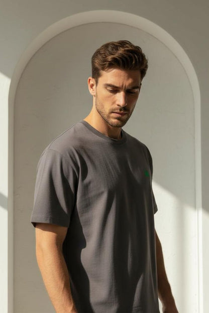 Unisex  Casual Tee - Stone Grey Maanver.com