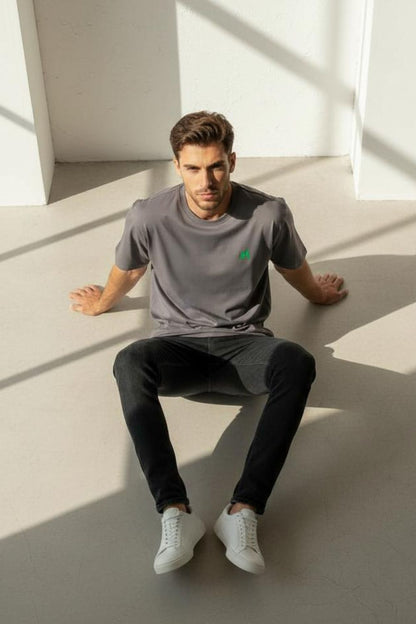 Unisex  Casual Tee - Stone Grey Maanver.com